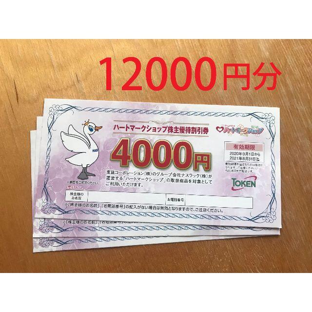 優待券/割引券東建 株主優待　ハートマークショップ 12000円分　ラクマパックで発送