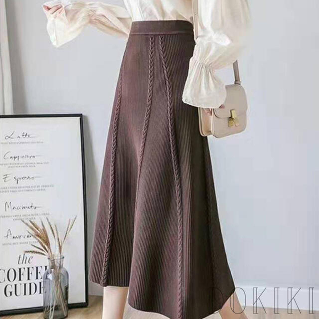 dholic(ディーホリック)の韓国ファッション❤️ニットスカート レディースのスカート(ロングスカート)の商品写真