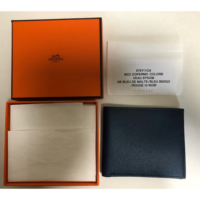 折り財布エルメス HERMES MC2 コペルニクス カラーブロック 二つ折り財布