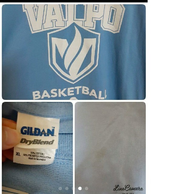GILDAN(ギルタン)のUSA古着　Tシャツ 　ギルダン ヴァルパライゾ大学　バスケットボール　水色 メンズのトップス(Tシャツ/カットソー(半袖/袖なし))の商品写真