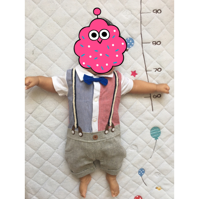 ベビーフォーマル 男の子 ロンパース 70 95 キッズ/ベビー/マタニティのベビー服(~85cm)(セレモニードレス/スーツ)の商品写真