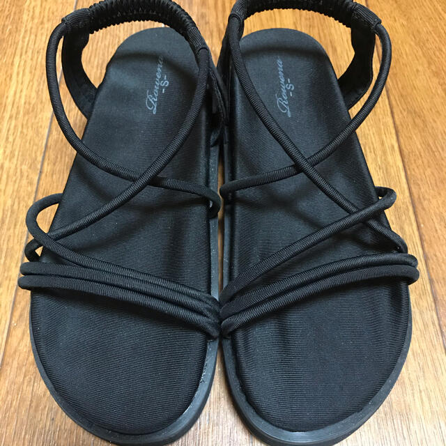 ヒラキ サンダル ブラック レディースの靴/シューズ(サンダル)の商品写真