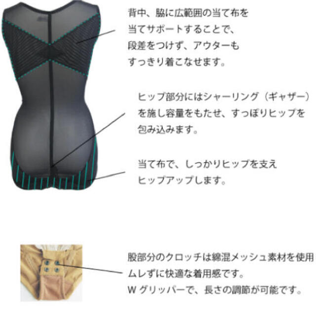 エクラン　エルローズ　光電子繊維　ボディスーツ　 コスメ/美容のダイエット(エクササイズ用品)の商品写真