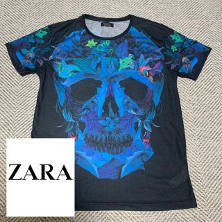 ザラ(ZARA)の【ZARA】ザラ　総柄　半袖Tシャツ　総柄シャツ　アロハ　スカル　花柄(Tシャツ/カットソー(半袖/袖なし))