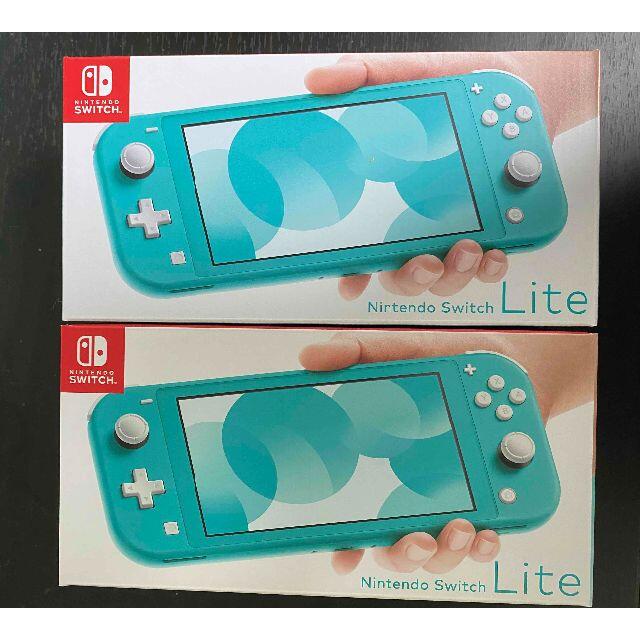 【送料無料】Nintendo Switch Lite ターコイズ×2台　店舗印無