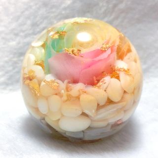 カラフルローズ❃︎ sphere オルゴナイト✨(インテリア雑貨)