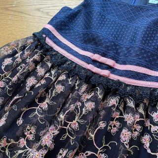 65%OFF【送料無料】 シルク100%✨トッカ ワンピース 刺繍 2 M ブルー