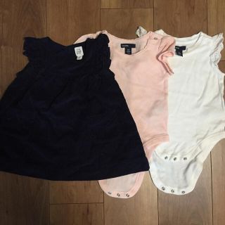 ベビーギャップ(babyGAP)のGAP ワンピース、ロンパース 3点セット(ワンピース)