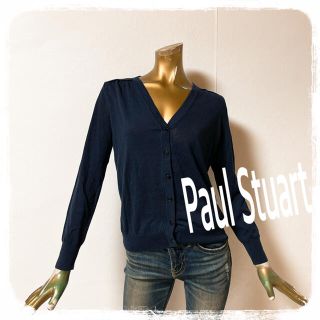 ポールスチュアート(Paul Stuart)のPaulstuart ♥ Vネック 切替 薄手 カーディガン(カーディガン)