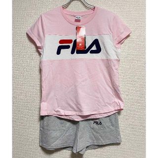 フィラ(FILA)の新品 ★ FILA Tシャツ ＆ ショートパンツ セット ピンク レディース(Tシャツ(半袖/袖なし))