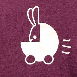 キューン(CUNE)のキューン オープンカー うさぎ Tシャツ Sサイズ パープル CUNE(Tシャツ/カットソー(半袖/袖なし))