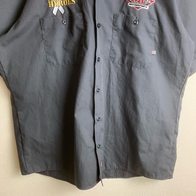 Dickies(ディッキーズ)のUS ビンテージ 古着 ディッキーズ オレンジタグ 刺繍 半袖 ワークシャツ メンズのトップス(シャツ)の商品写真