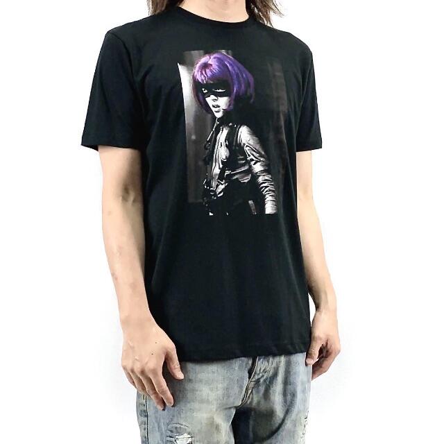 【キックアス】新品  ヒットガール クロエモレッツ プリント 黒 Tシャツ メンズのトップス(Tシャツ/カットソー(半袖/袖なし))の商品写真
