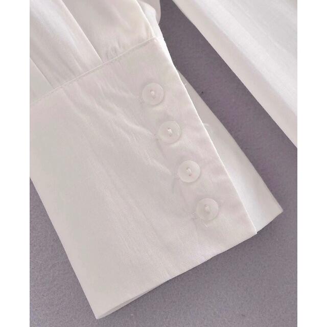 ZARA(ザラ)の🍀5月新作🎏4296◆white ホワイト ロング シャツワンピース レディースのワンピース(ロングワンピース/マキシワンピース)の商品写真