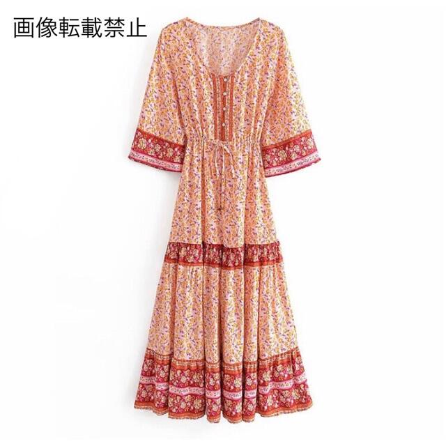 ZARA - 🍀5月新作🎏4299◇エスニック レトロ 花柄 ロング ZARA - 🍀5月新作🎏4299◇エスニック レトロ 花柄 ロング