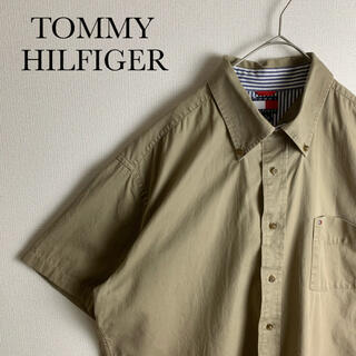 トミーヒルフィガー(TOMMY HILFIGER)のUS ビンテージ 古着 90s トミー ヒルフィガー 半袖 BD シャツ XL(シャツ)