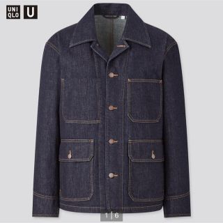 ユニクロ(UNIQLO)のUNIQLO U デニムワークジャケット　Lサイズ(Gジャン/デニムジャケット)