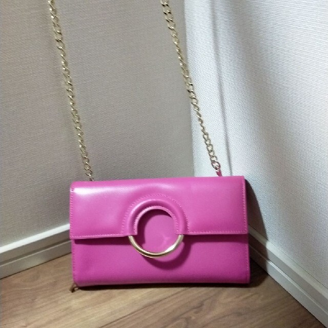 ショルダー&長財布　ピンク メンズのファッション小物(長財布)の商品写真