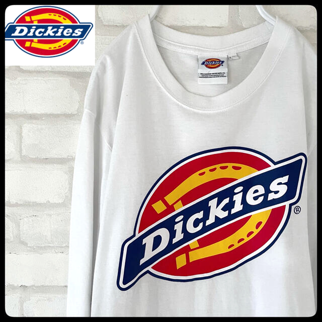 【レイヤードにおすすめ】Dickies Tシャツ 白 メンズ 長袖 L | フリマアプリ ラクマ