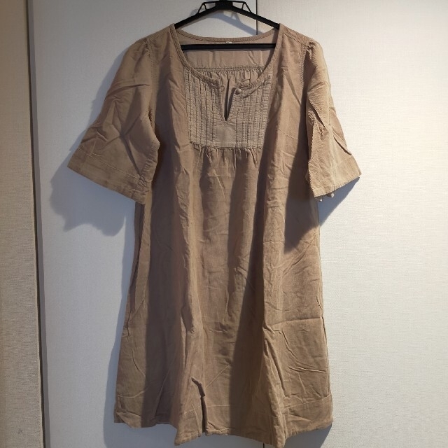 MUJI (無印良品)(ムジルシリョウヒン)の無印良品　妊婦服2点セット　ワンピースのみ　M キッズ/ベビー/マタニティのマタニティ(マタニティウェア)の商品写真