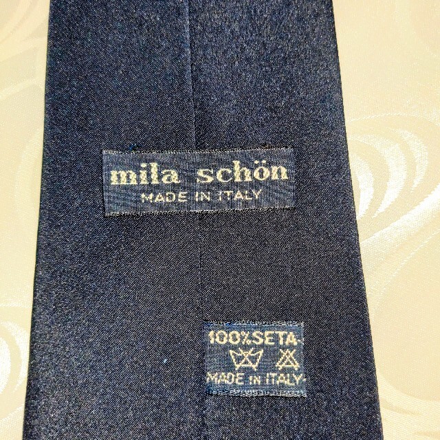 mila schon(ミラショーン)のMila Schon ミラショーン ブルー ストライプ シルク 100% メンズのファッション小物(ネクタイ)の商品写真