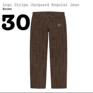 シュプリーム(Supreme)の Logo Stripe Jacquard Regular Jean (デニム/ジーンズ)