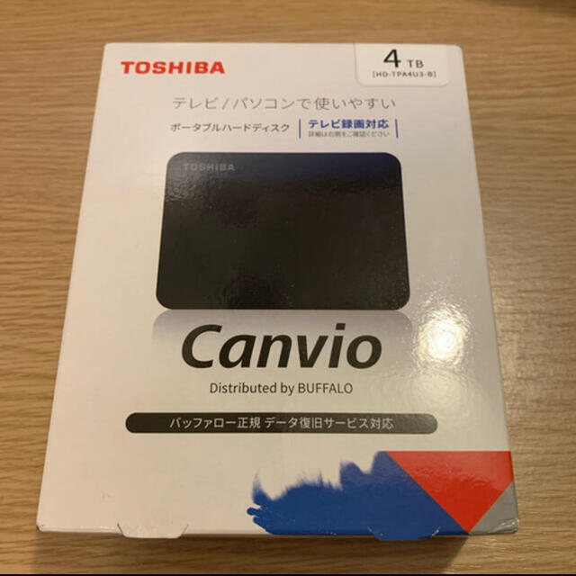 東芝(トウシバ)の新品 東芝 HD-TPA4U3-B ポータブルHDD ブラック 4TB スマホ/家電/カメラのPC/タブレット(PC周辺機器)の商品写真