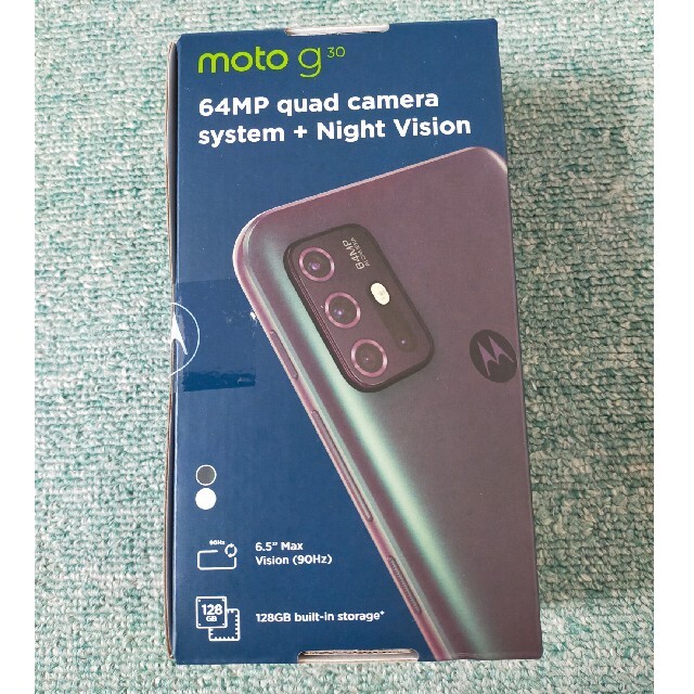 Motorola(モトローラ)の[新品未開封]MOTOLORA moto g30(simフリー) スマホ/家電/カメラのスマートフォン/携帯電話(スマートフォン本体)の商品写真