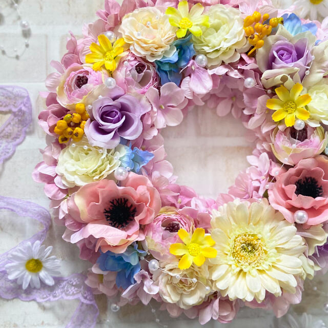 【ピンクリー】 専用❁フラワーリース❁ライトパープル紫陽花×ラプンツェルモチーフ(26cm)の通販 by maron's shop|ラクマ れてしまう