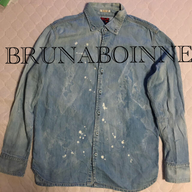 BRUNABOINNE(ブルーナボイン)のブルーナボイン　ダメージ加工デニムシャツ　Lサイズぐらい メンズのトップス(シャツ)の商品写真