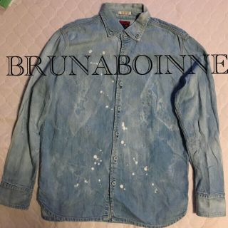 ブルーナボイン(BRUNABOINNE)のブルーナボイン　ダメージ加工デニムシャツ　Lサイズぐらい(シャツ)