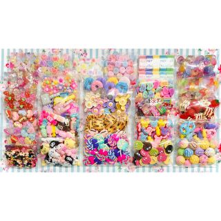 【サービス品】デコパーツ☆大量まとめ売り(o^^o)1000個前後(各種パーツ)