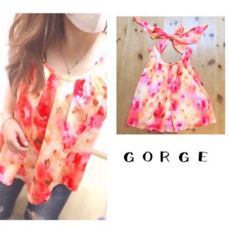 ゴージ(GORGE)の花柄バックリボン タンクキャミ❤︎(チュニック)