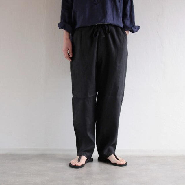 COMOLI 22ss リネン Wクロス ドローストリングパンツ HERILL