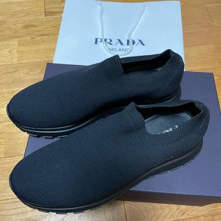 プラダ(PRADA)のプラダ　新品未使用　ソックススニーカー　ブラック　28.5センチ(スニーカー)