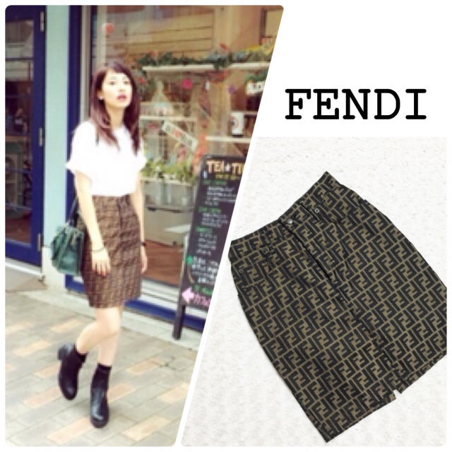 スカート未使用 FENDI フェンデイ ズッカ柄 ミニスカ