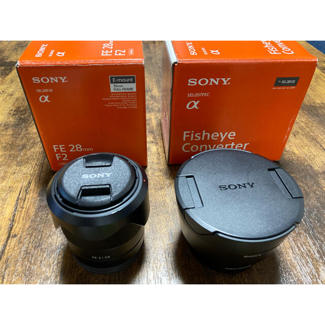 新作 SONY - SEL28F20 SEL057FECセット 単焦点 フィッシュアイ