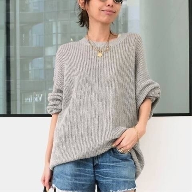 L'Appartement DEUXIEME CLASSE(アパルトモンドゥーズィエムクラス)のL'Appartement  Linen Boys Knit レディースのトップス(ニット/セーター)の商品写真