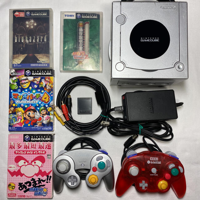 ニンテンドーゲームキューブ(ニンテンドーゲームキューブ)の【ソフト4本コントローラー2個メモリー251】GC ゲームキューブ ホリパッド エンタメ/ホビーのゲームソフト/ゲーム機本体(家庭用ゲーム機本体)の商品写真