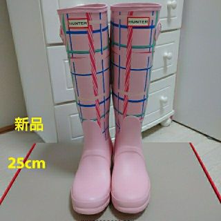 新品 HUNTER W ORIGINAL TALL ROCK TARTAN