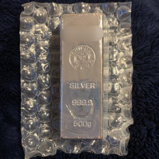 【石福金属興業】銀地金 純銀 インゴット 500g(金属工芸)