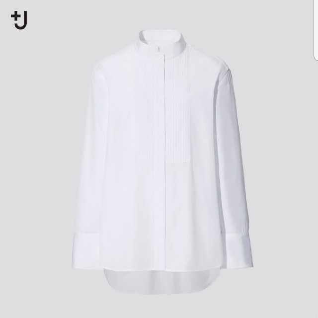 UNIQLO(ユニクロ)のUNIQLO +J スーピマコットンタックシャツ S ホワイト レディースのトップス(シャツ/ブラウス(長袖/七分))の商品写真