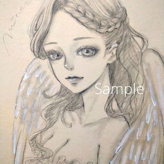 専用　手描きイラスト　鉛筆画　Angel