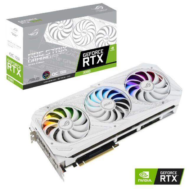 新品未開封 ROG-STRIX-RTX3080-O10G-WHITEPCパーツ