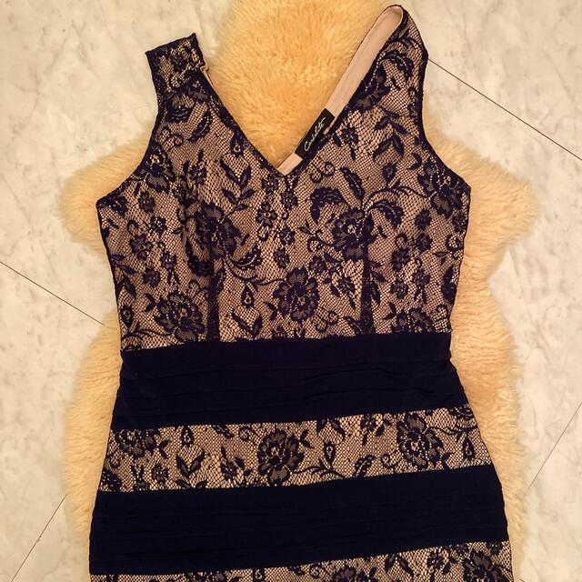 dazzy store(デイジーストア)のロングドレス　紺色ヌーディロングワンピース レディースのフォーマル/ドレス(ロングドレス)の商品写真