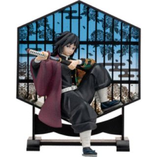 バンプレスト(BANPRESTO)の鬼滅の刃一番くじ　鬼殺の志C賞富岡義勇フィギュア　LAYERSCAPEフィギュア(キャラクターグッズ)