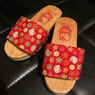 ハローキティ キッズ 下駄 浴衣 和キティ 16cm  