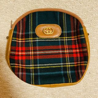 グッチ(Gucci)のGucci グッチ　ポーチ　ヴィンテージ　チェック(ポーチ)