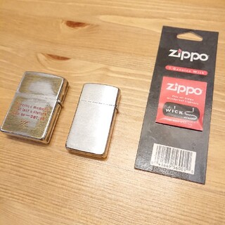 ジッポー(ZIPPO)のZIPPO ジッポ ライター 2個セット おまけ付き スリムジッポ TK(タバコグッズ)