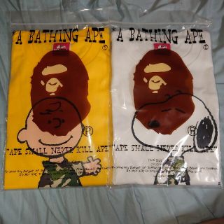 アベイシングエイプ(A BATHING APE)のape peanuts コラボ　snoopy チャーリーブラウン(Tシャツ/カットソー(半袖/袖なし))